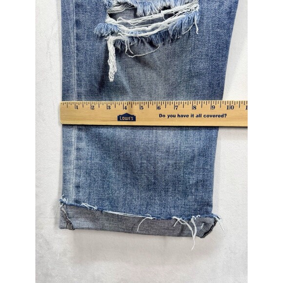Judy Blue Wide Leg Cropped Jeans Size 16W Destroyed Distressed Stretch Denim - Picture 9 of 10